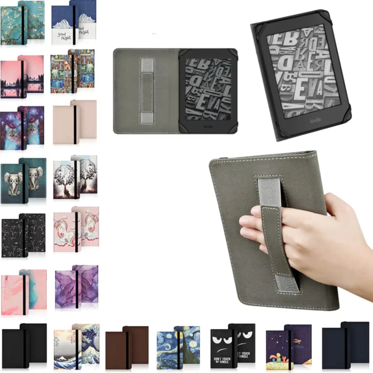 Protective ebook case with handstrap