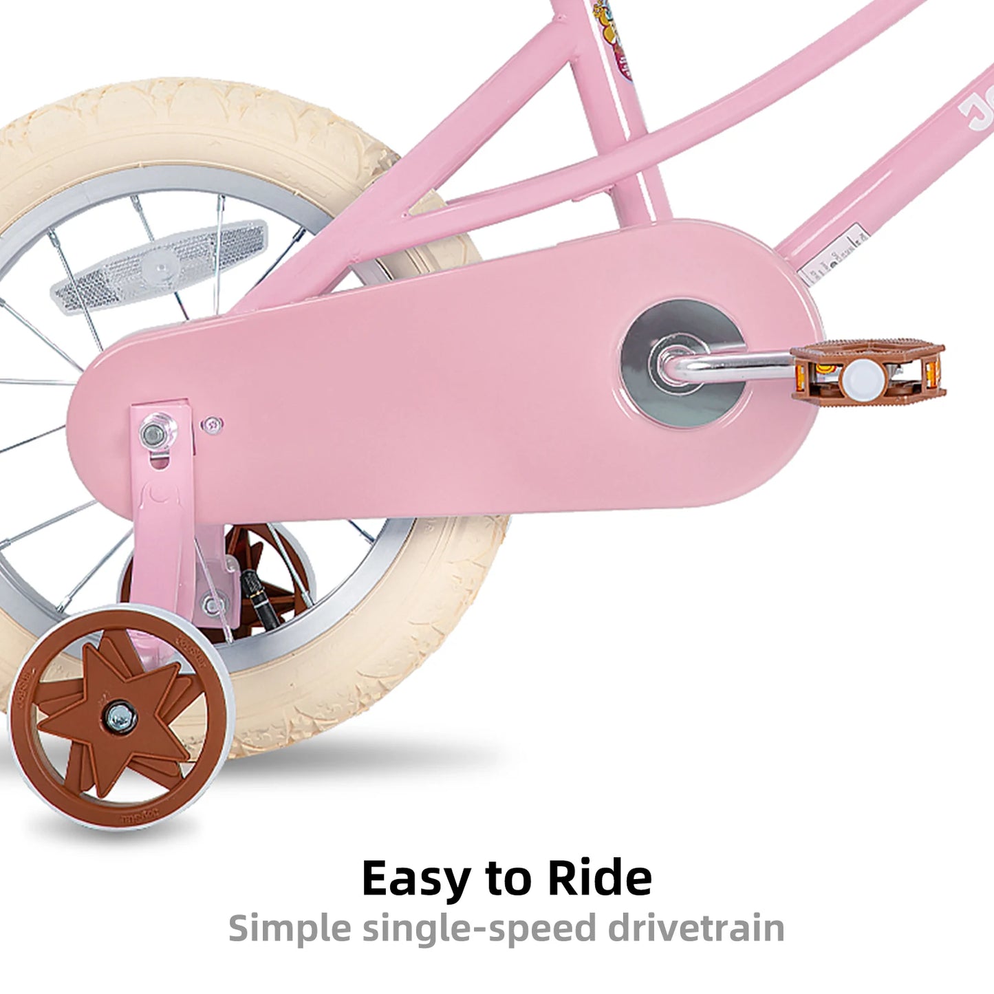 Girls Bike with Training Wheels Retro Style